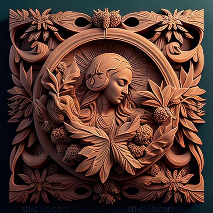 3D model RELIEFCARVED WOODEN (STL)